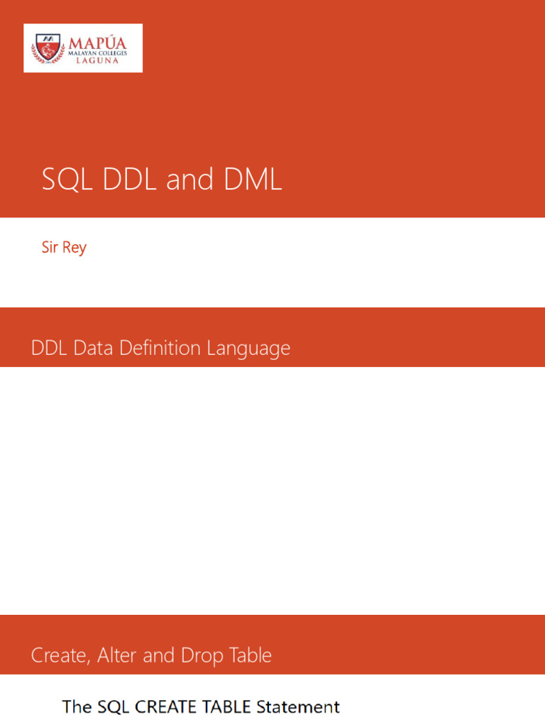 4Q SQL DDL and DML | PDF | Computers | Technology & Engineering