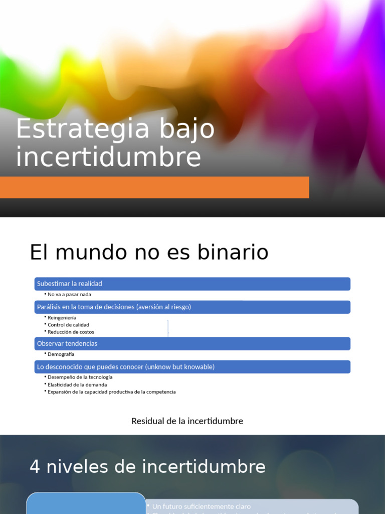 Estrategias ante la Incertidumbre Empresarial | PDF