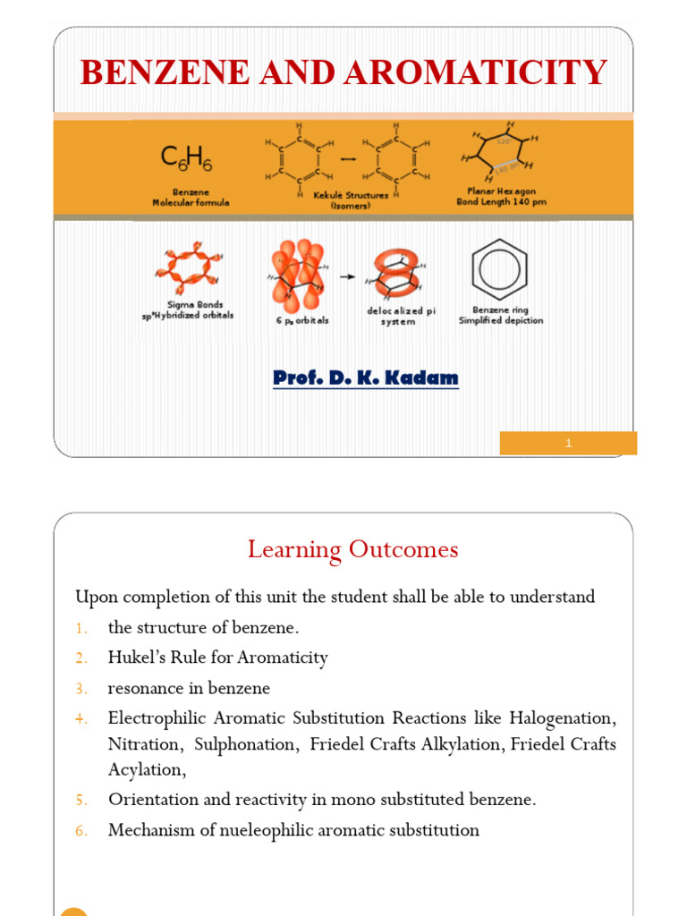 SY - POC II - Benzene and Aromaticity | PDF | Chemistry | Organic Chemistry