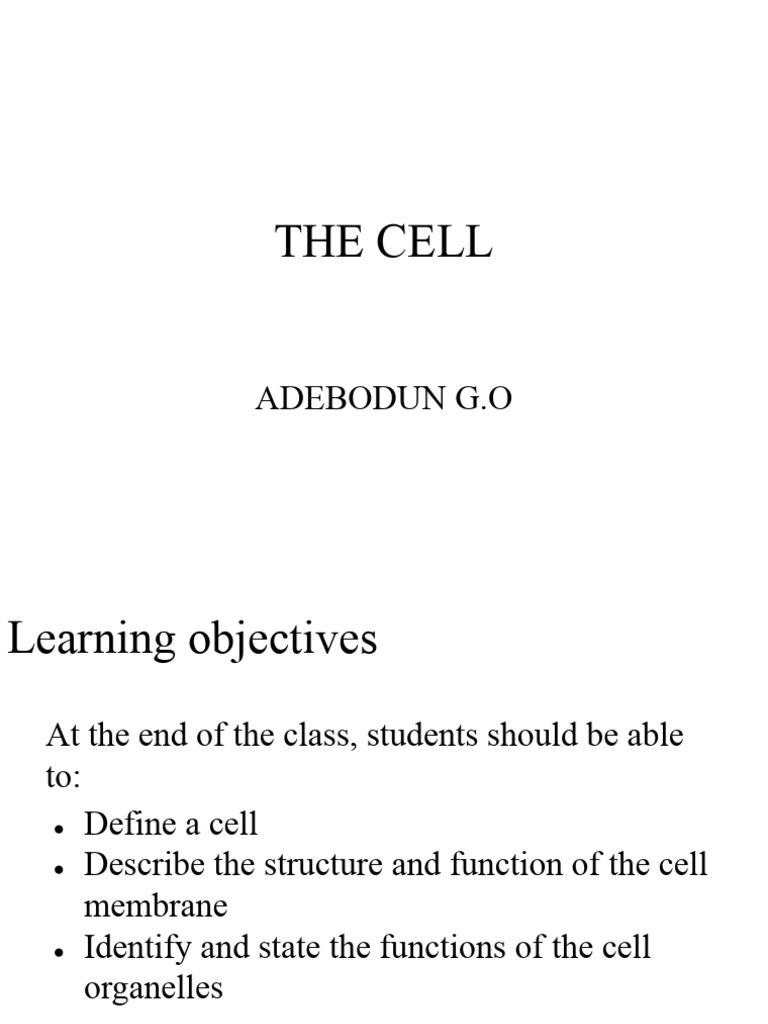 Understanding Cell Structure and Functions | PDF | Science & Mathematics