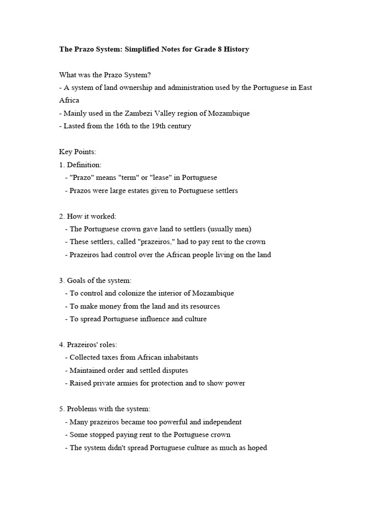 Simplified Overview of the Prazo System | PDF