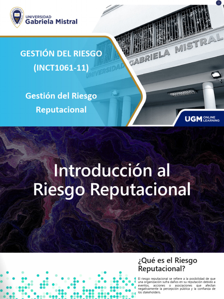 Clase 09 Gestión Del Riesgo Reputacional | PDF | Business | Riesgo