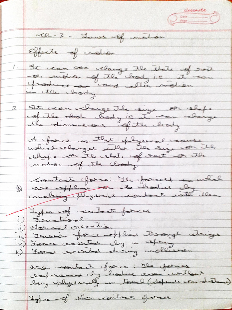 Physics Notesss Pdf Force Acceleration