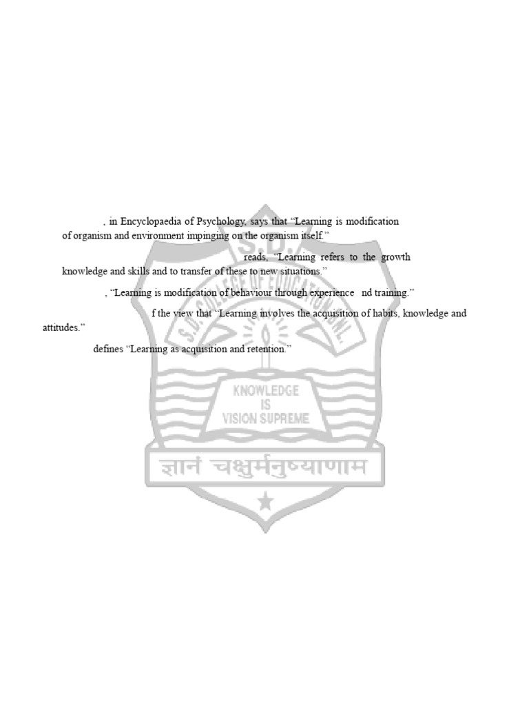 Factors Affecting Learning | PDF | Classical Conditioning | Learning