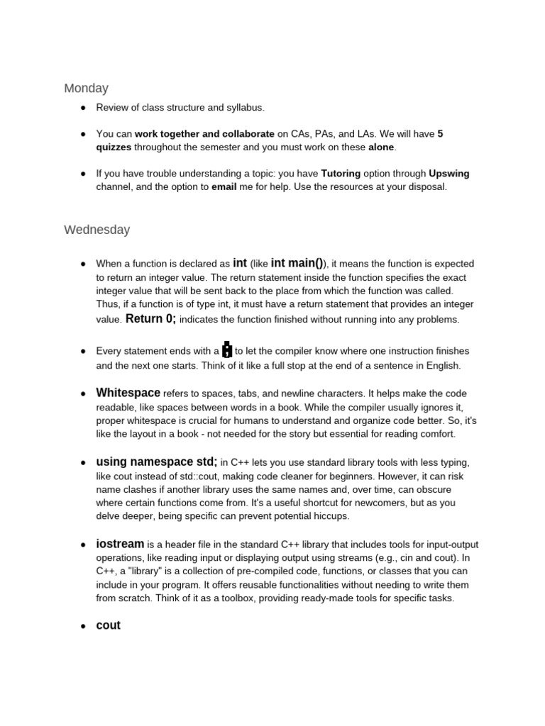 Week 1 Review An Introduction To C | PDF | C++ | Programming Paradigms