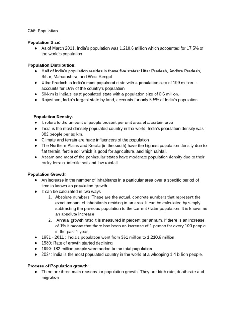 Ch6_ Population | PDF | Population | Human Migration