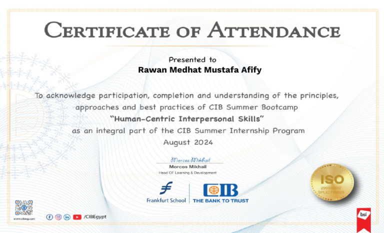 Hr Learning Development Certificate 3 Pdf