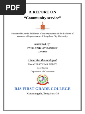 Community Service Report Vaibhavi