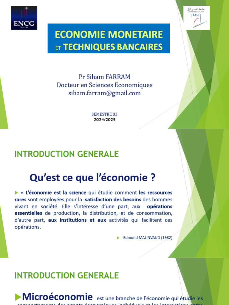 Introduction à l'économie monétaire au Maroc | PDF | Argent | Masse ...