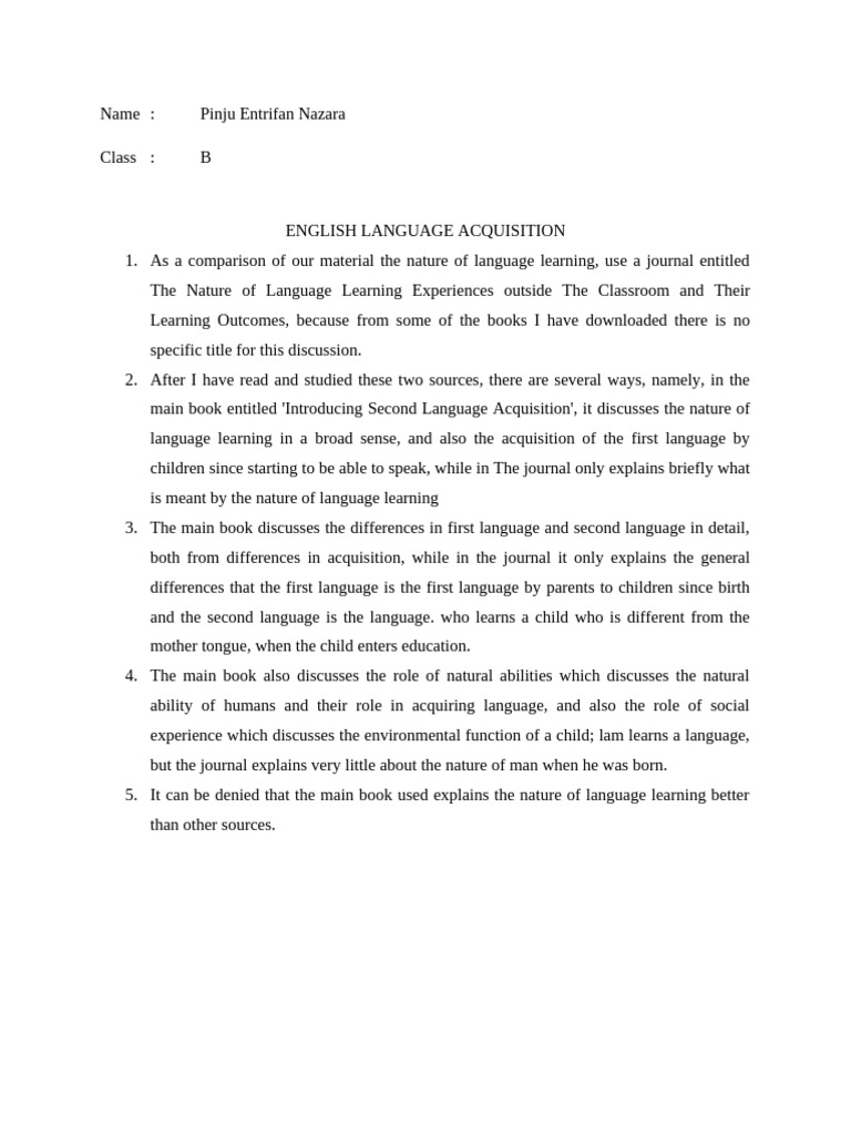 Language Learning Insights and Comparisons | PDF | Language Arts ...
