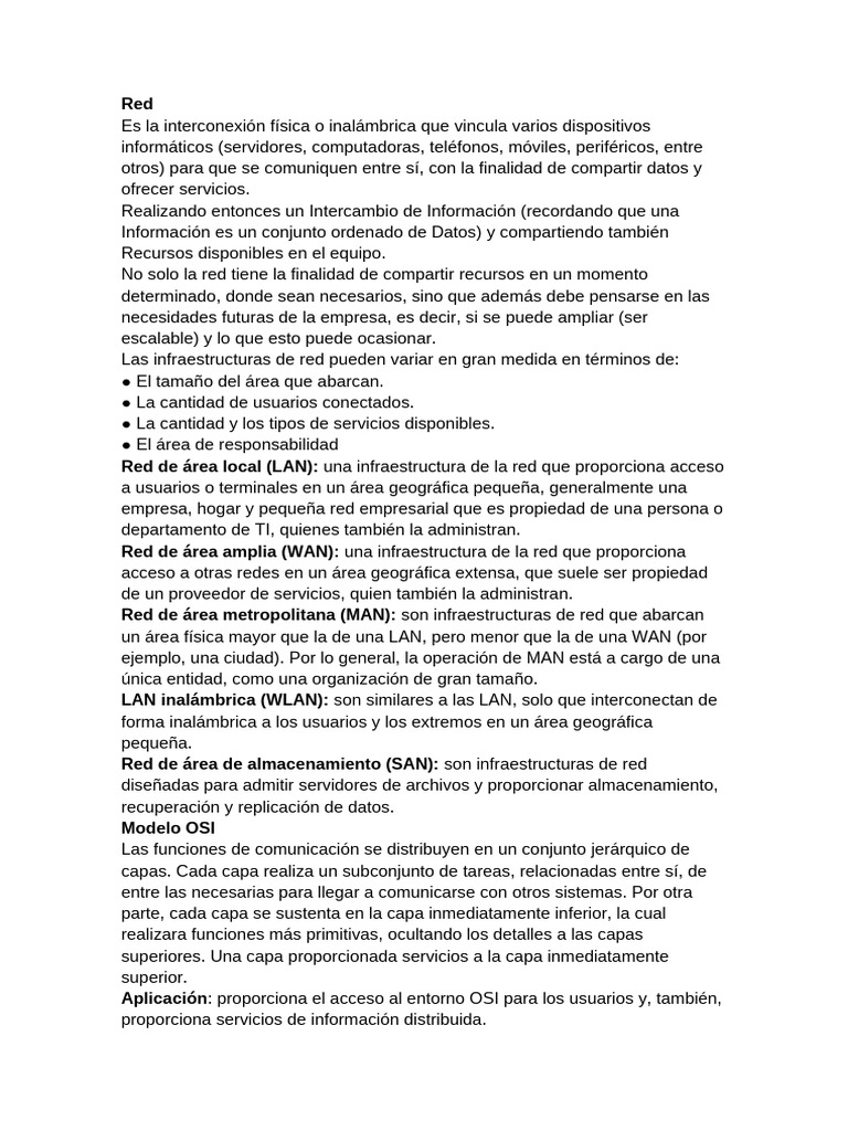 Tipos y Funciones de Redes Informáticas | PDF | Red de computadoras ...