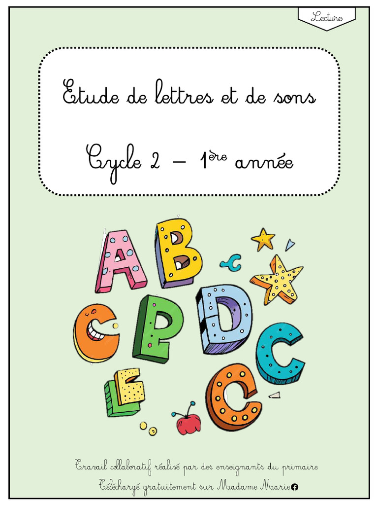 Manuel D'étude de Lettres Et de Sons Au Cycle 2 | PDF