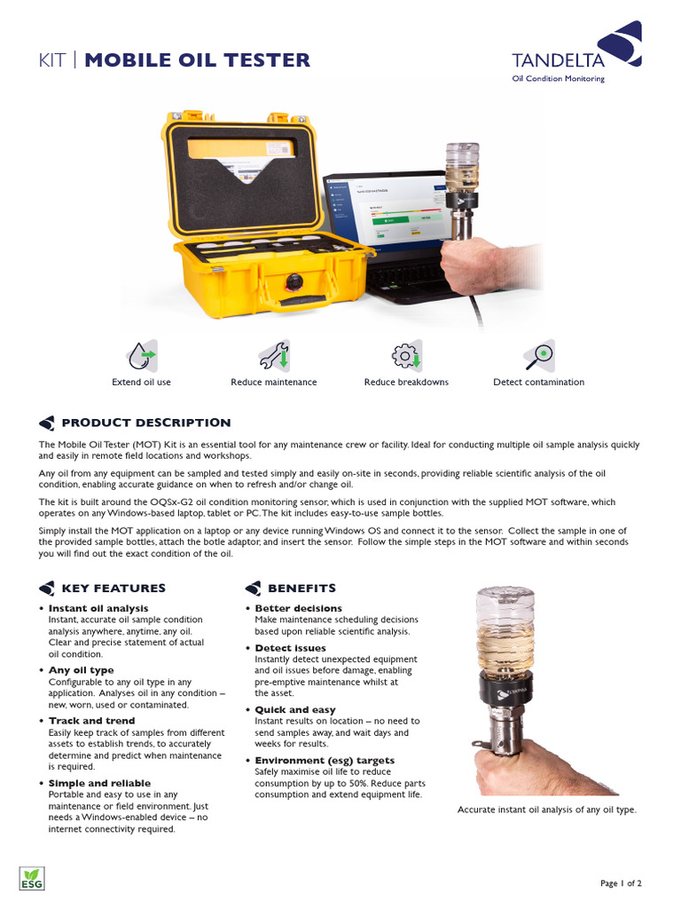 Mobile Oil Tester Kit for Instant Analysis | PDF | Computing
