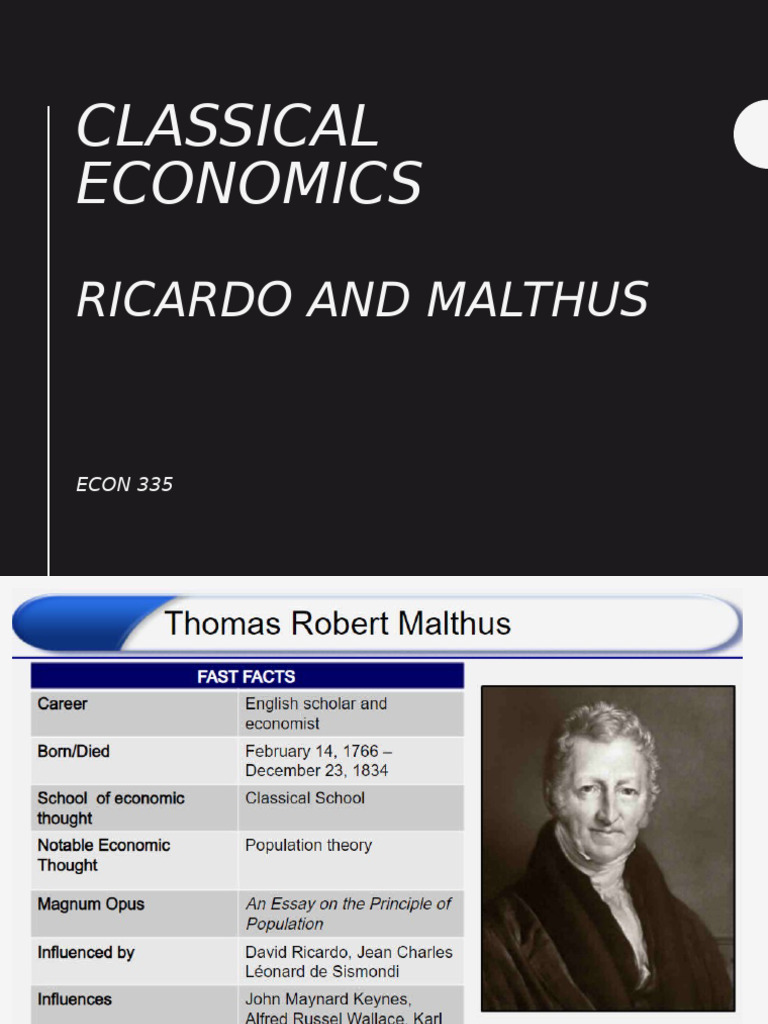 Malthus and Ricardo: Economic Theories | PDF | Labour Economics | Prices