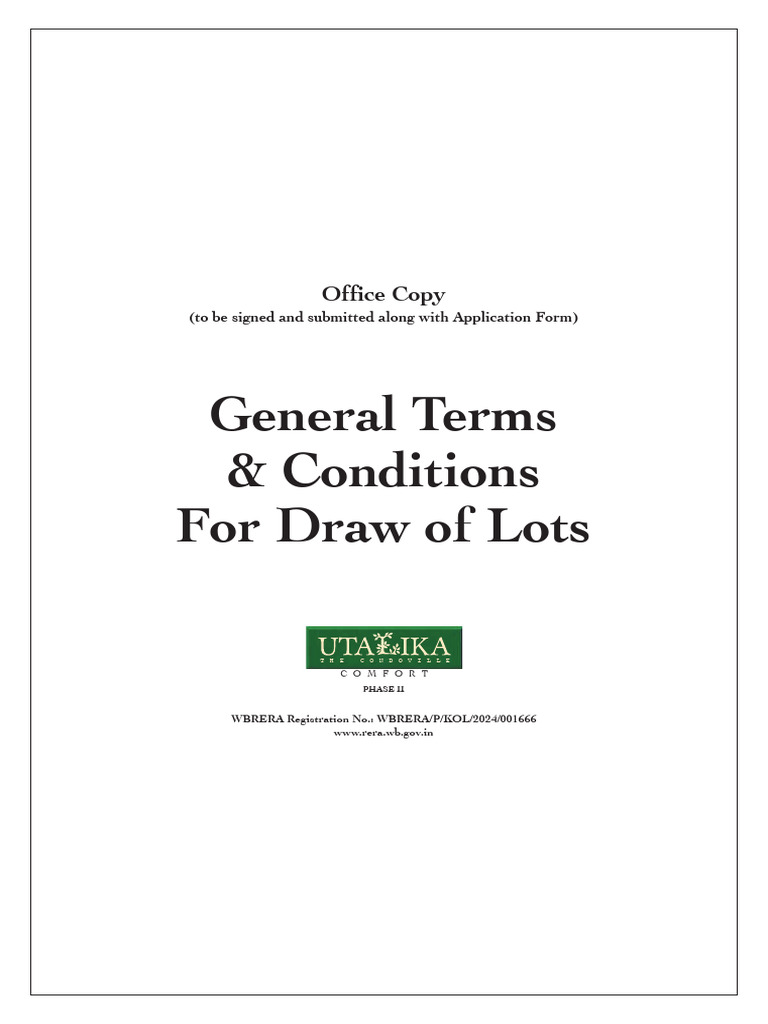 Draw of Lots Terms & Conditions | PDF | Road Transport | Transport