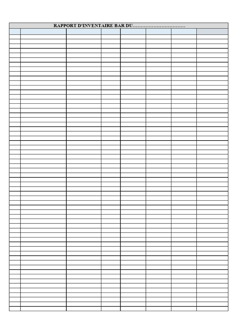 Rapport d'inventaire du bar | PDF | Boissons distillées | Boisson