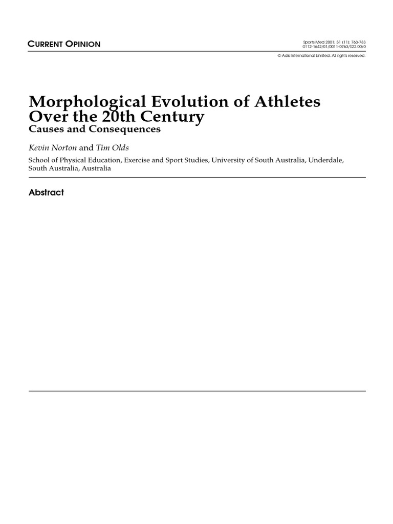 Morphological Evolution of Athletes | PDF | Body Mass Index | Skewness