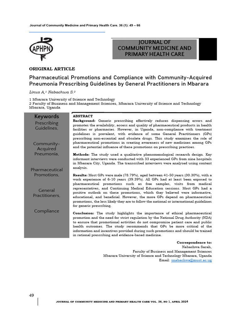Pharmaceutical Promotions and GP Compliance | PDF | General ...