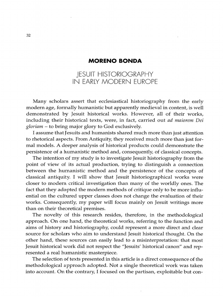 Jesuit Historiography in Early Modern Eu | PDF | Historiography | Rhetoric
