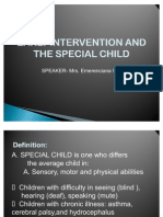 Early Intervention and The Special Child