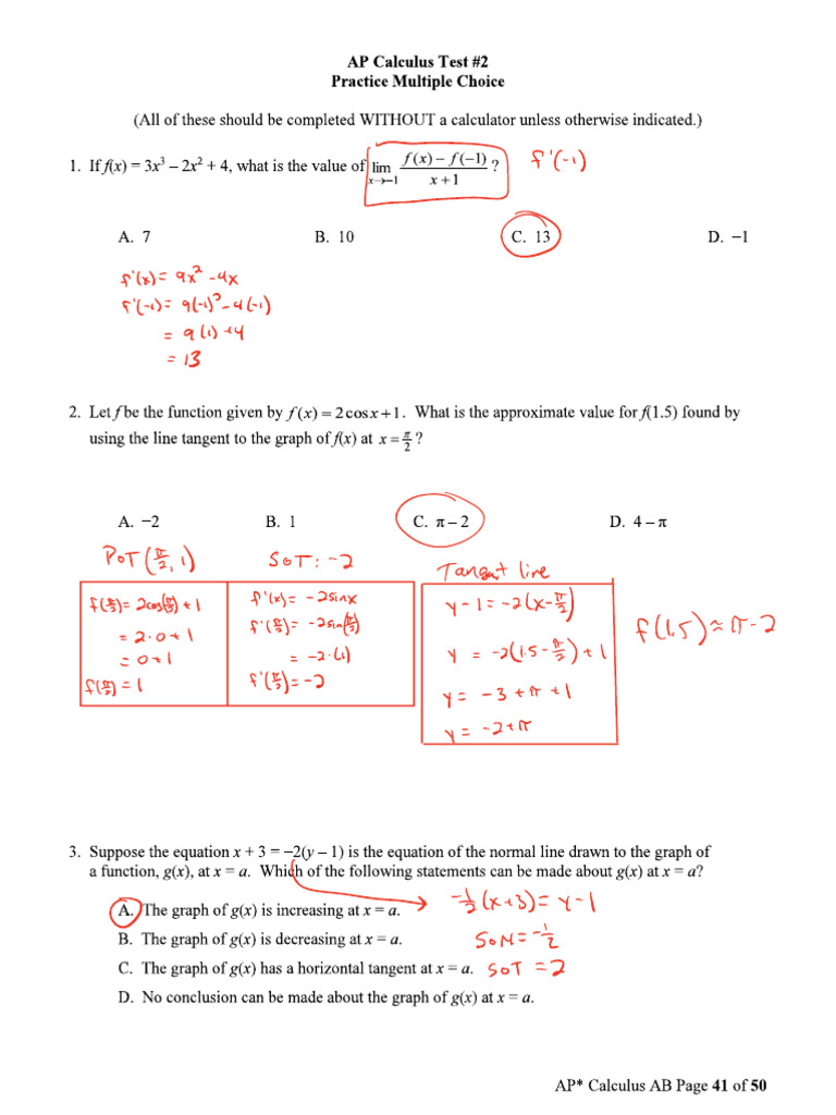 AP Review MC For Test 2 Key | PDF