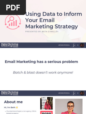 Slides - Day 1, Session 2 - Using Data to Inform Your Email Marketing Strategy