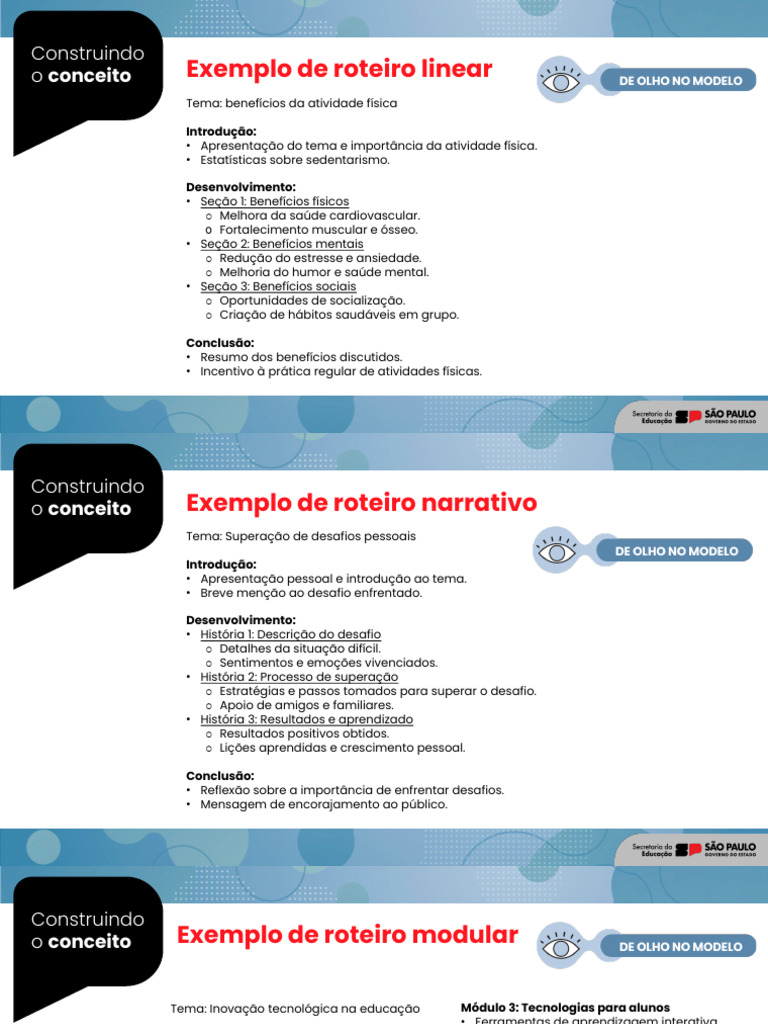 Elaboração de roteiro | PDF | Aprendizado