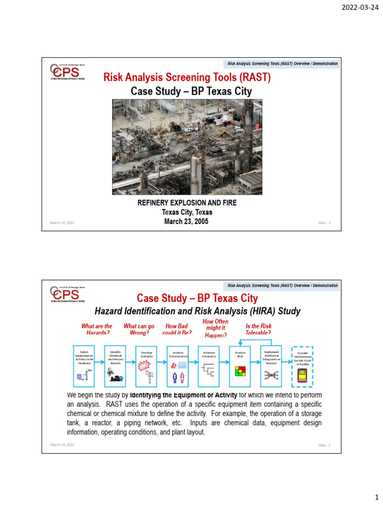 2 Rast Case Study - Vapor Cloud Explosion BP Texas City 0 | PDF | Risk ...