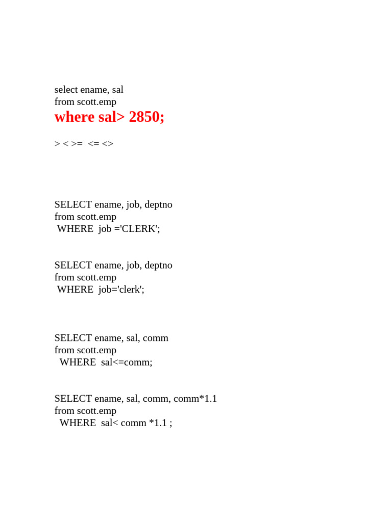 SQL Queries for Employee Data Analysis | PDF
