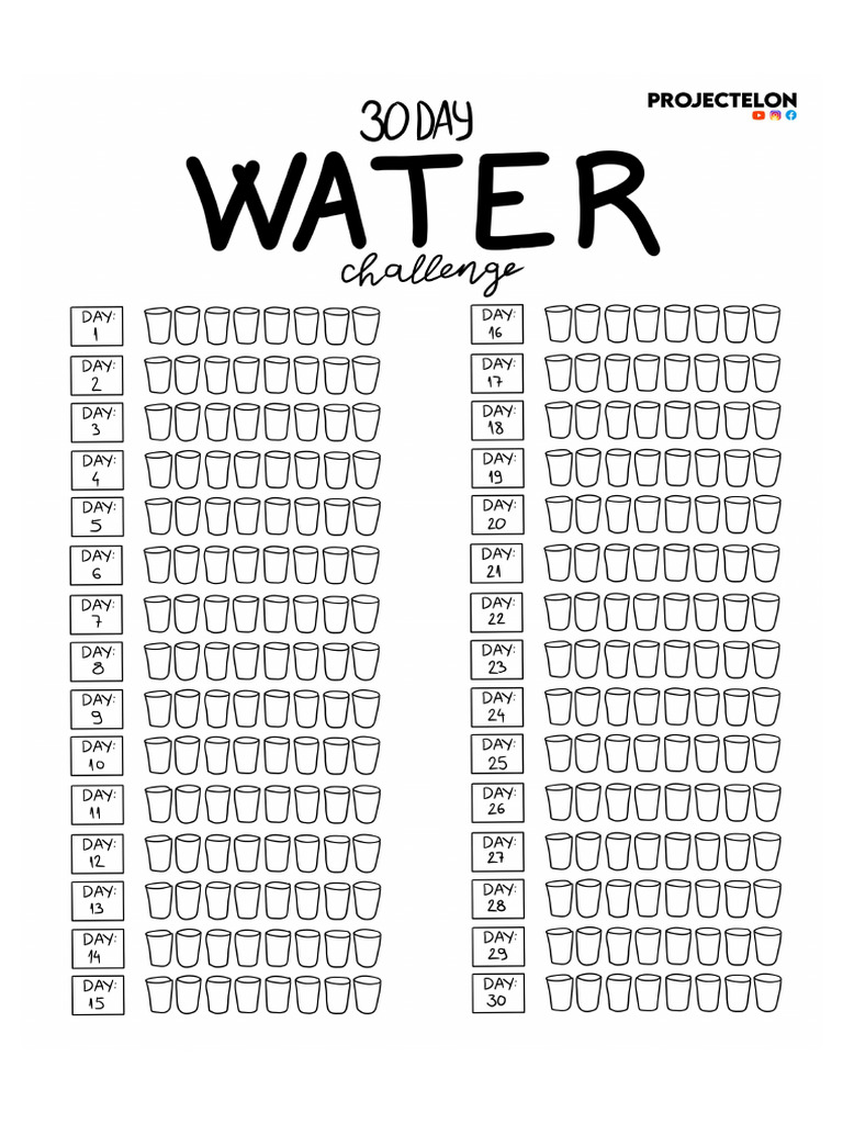 30 Day Water Challenge PDF