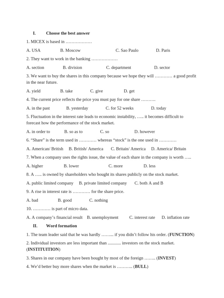 BT số 2 | PDF | Stocks | Investing