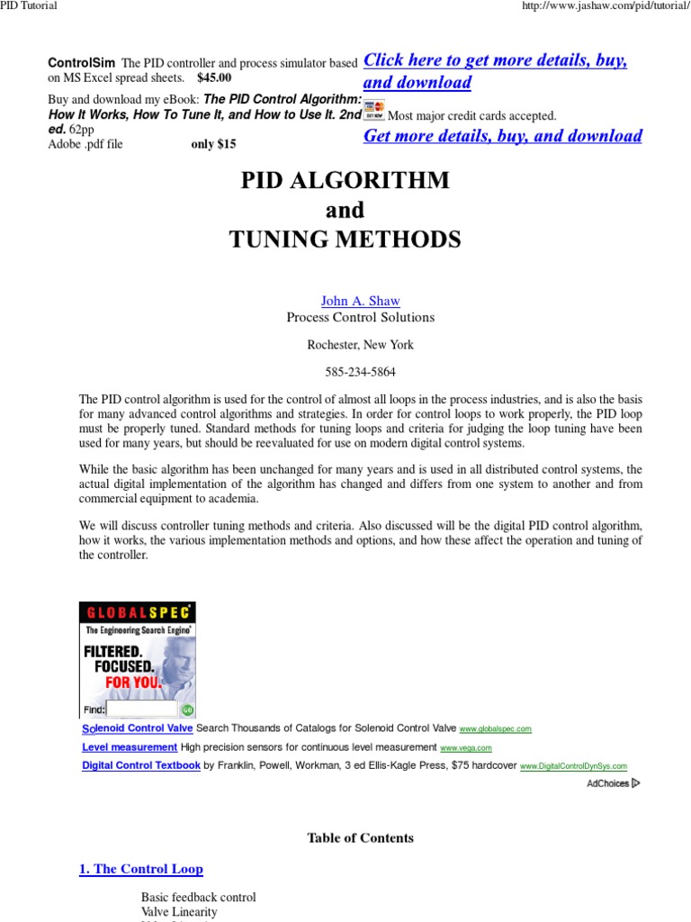 PID Tutorial | PDF | Emergence | Control Engineering