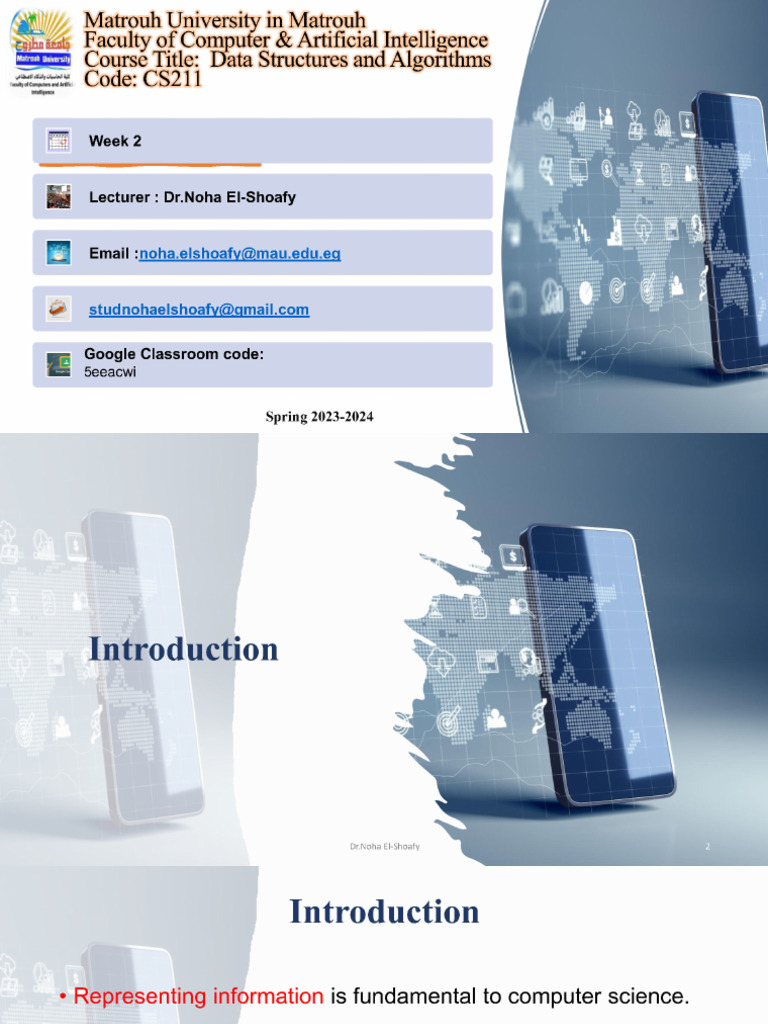Week-2-3 - Data Structures and Algorithms CS211 | PDF
