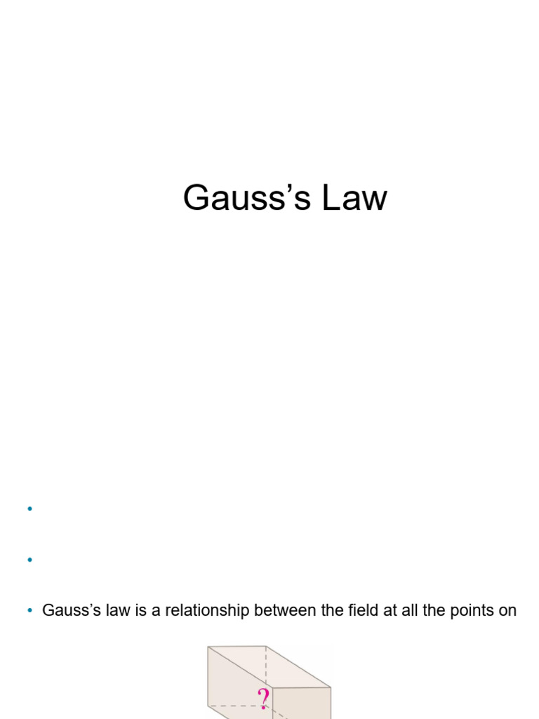 Chapter 22 Gauss Law Pdf Flux Sphere
