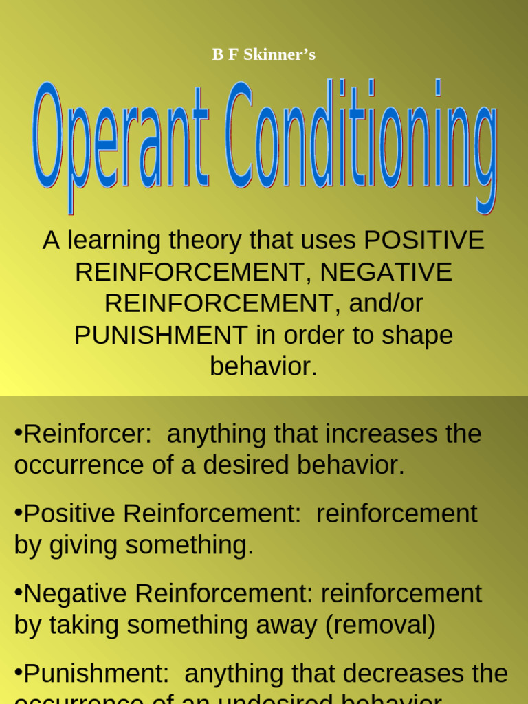 Skinner's Behavior Shaping Theory | PDF | Science & Mathematics | History