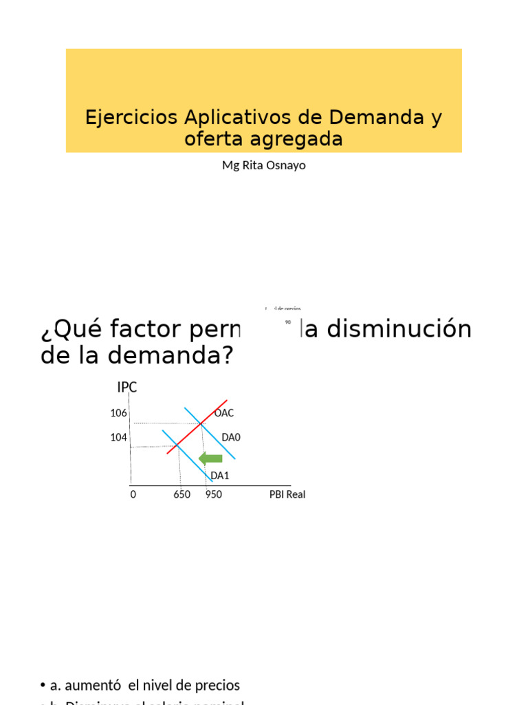 Ejercicios Aplicativos de Demanda y Oferta Agregada | PDF | Tipo de ...
