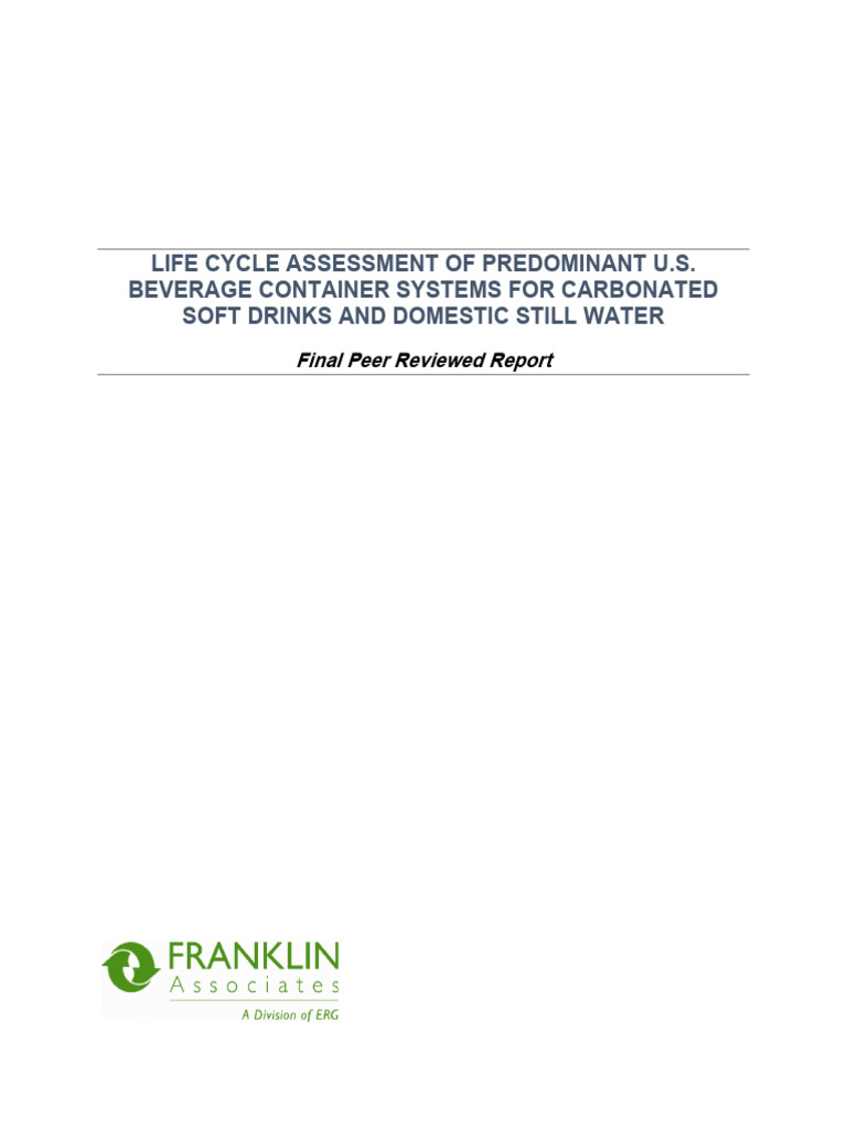 Life Cycle Assessment of Beverage Containers | PDF | Recycling | Life ...