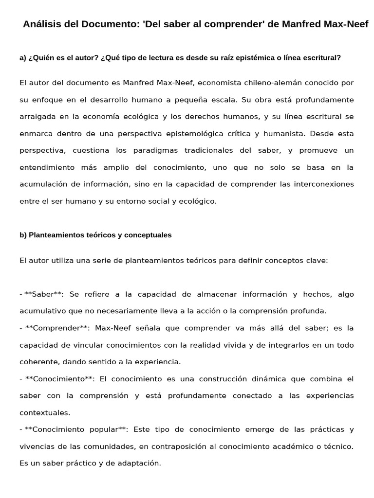 Max-Neef Analysis | PDF