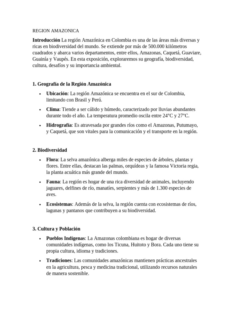 Biodiversidad y Desafíos de la Amazonía Colombiana | PDF | Selva ...