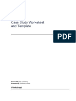 Case Study Worksheet and Template