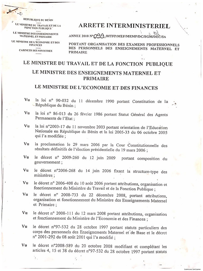Arrete 099 Ceap Cap | PDF