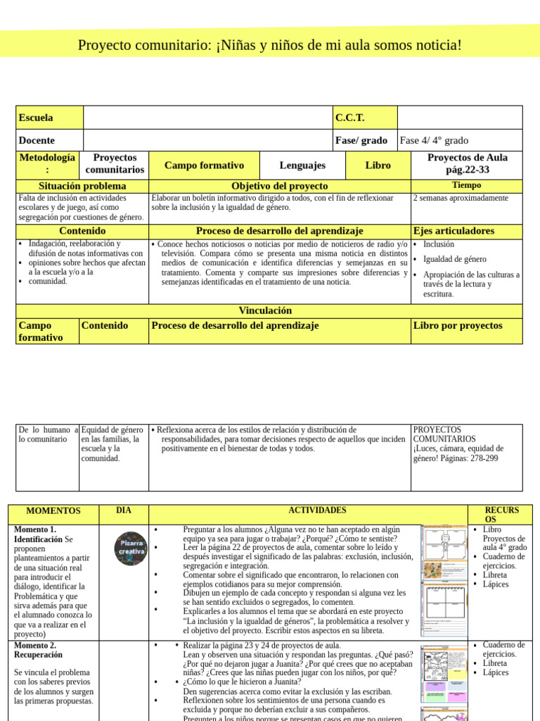 Inclusión y Equidad de Género en Aula | PDF | Salón de clases | Aprendizaje
