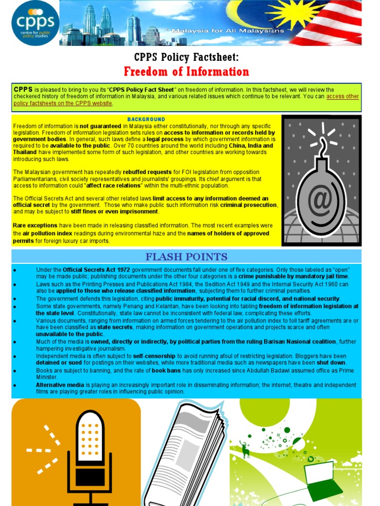 Freedom of Information Factsheet PDF Freedom Of Information Laws By