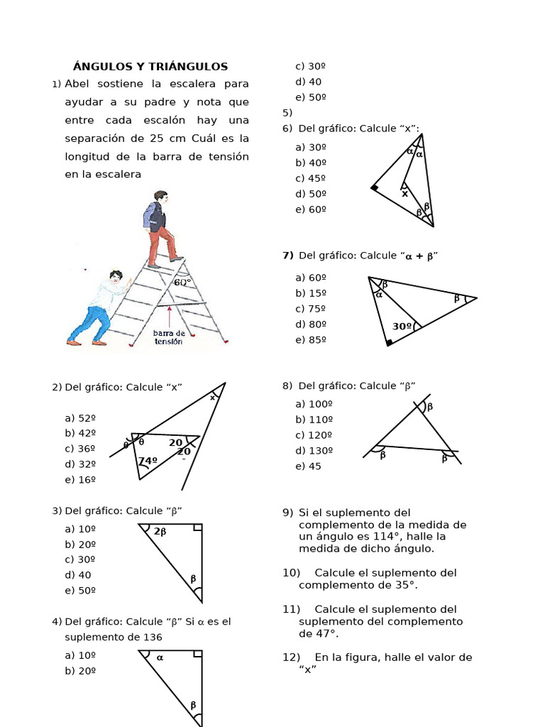 Ejercicios Resueltos de Triángulos | PDF