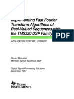 Fast Fourier Transform Algorithms of Real Valued Sequences With The Tms320 Family