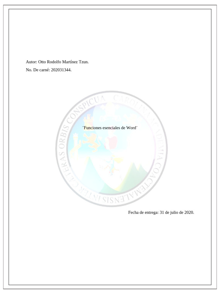 Funciones esenciales de word pdf archivo de computadora