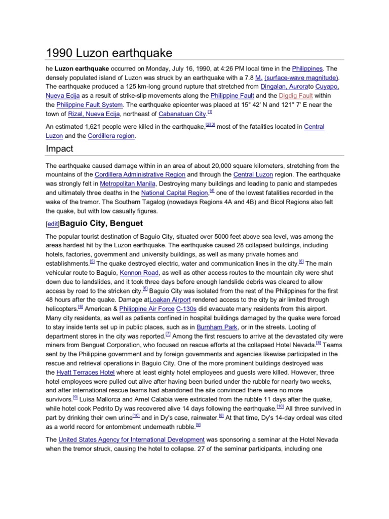 1990 Luzon Earthquake PDF