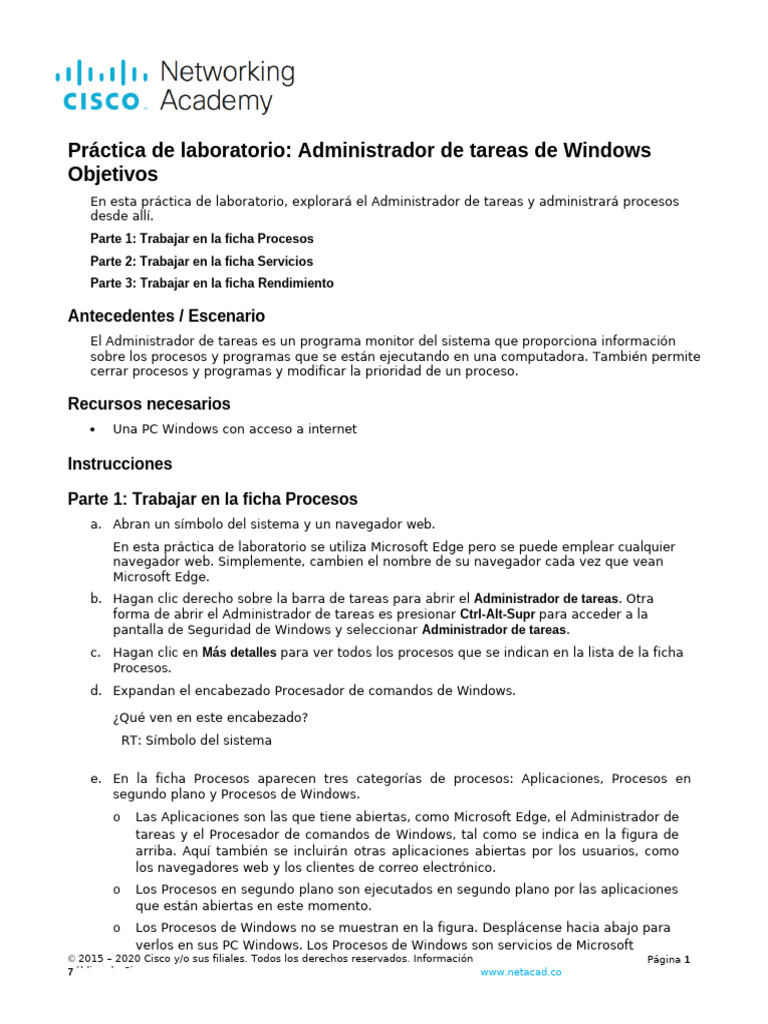 3.3.12 Lab - Windows Task Manager LISTO | PDF | Ventana (informática ...