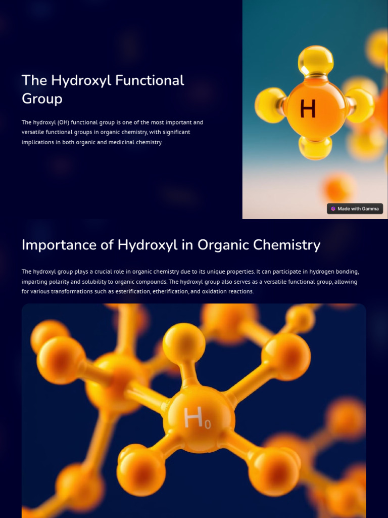 The Hydroxyl Functional Group | PDF | Functional Group | Chemical Polarity