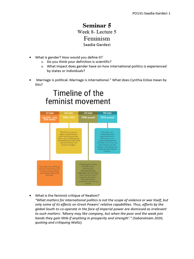 Feminist Perspectives on Gender and Politics | PDF | Politics